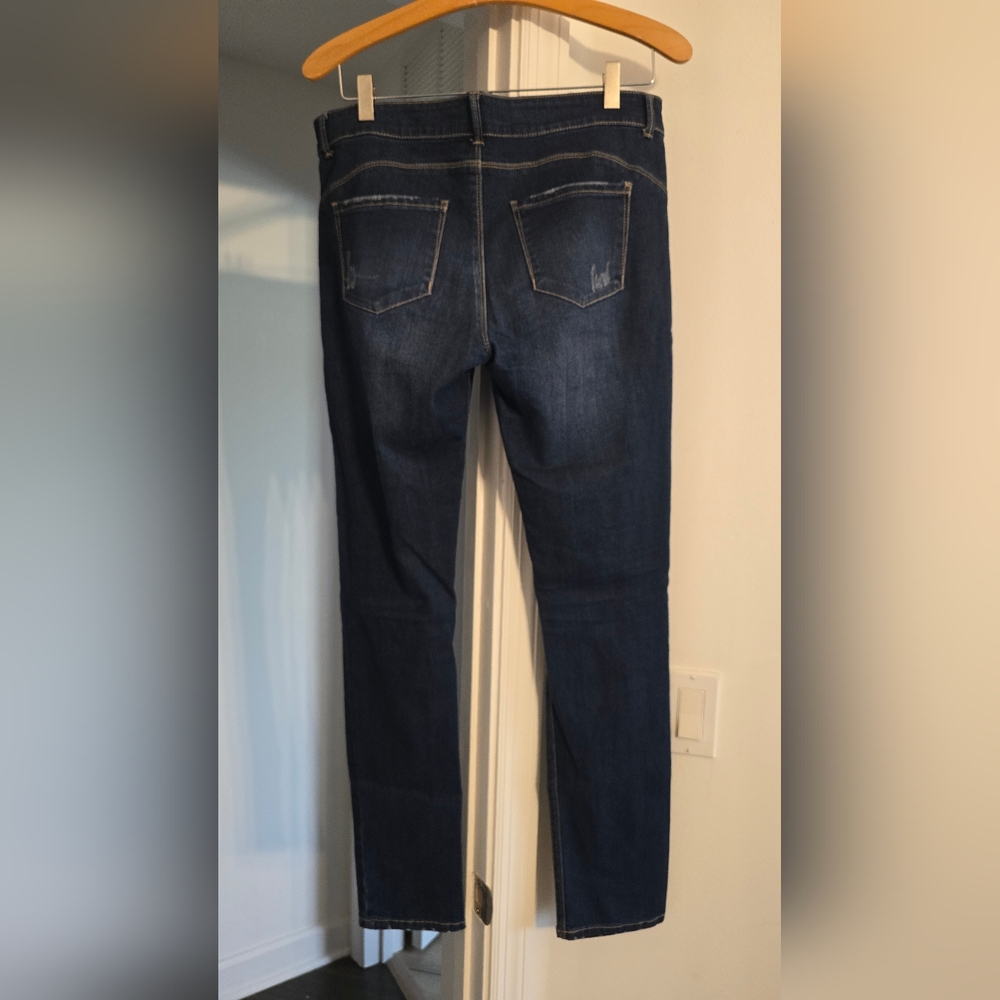 Forever 21 Mid Rise Blue Skinny Jeans NWOT - Picture 5 of 8